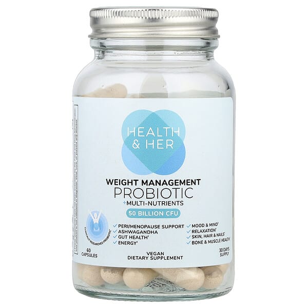 Health and Her, Weight Management Probiotic + Multi-Nutrients, 60 Capsules 4 Health and Her, Weight Management Probiotic + Multi-Nutrients, 60 Capsules