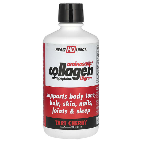 Health Direct, AminoSculpt® Collagen Micropeptides, Tart Cherry, 18 g, 30 fl oz (887 ml)