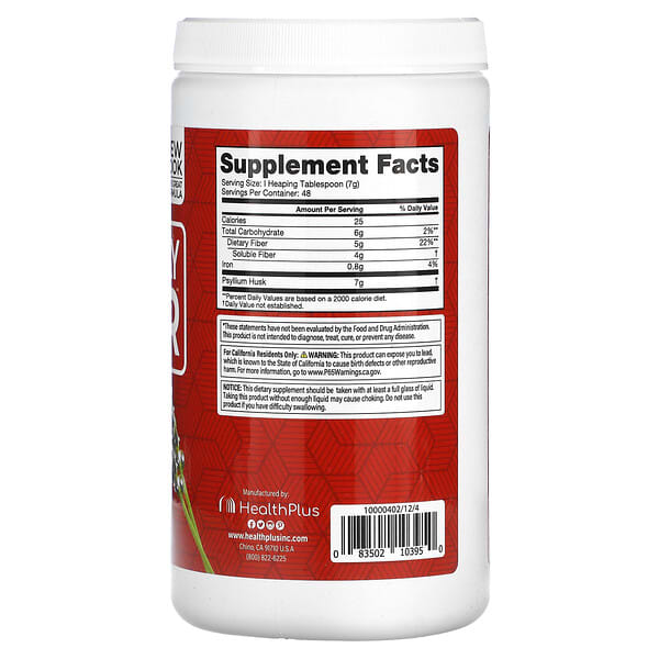 Alternative view of Health Plus, Every Day Fiber, 12 oz (340 g)