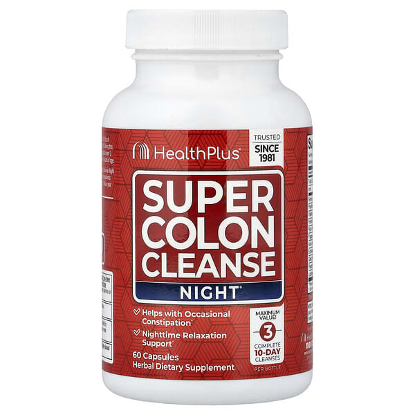 Health Plus, Super Colon Cleanse, Night®, 60 Capsules