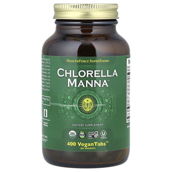 HealthForce Superfoods, Chlorella Manna™, 400 VeganTabs™