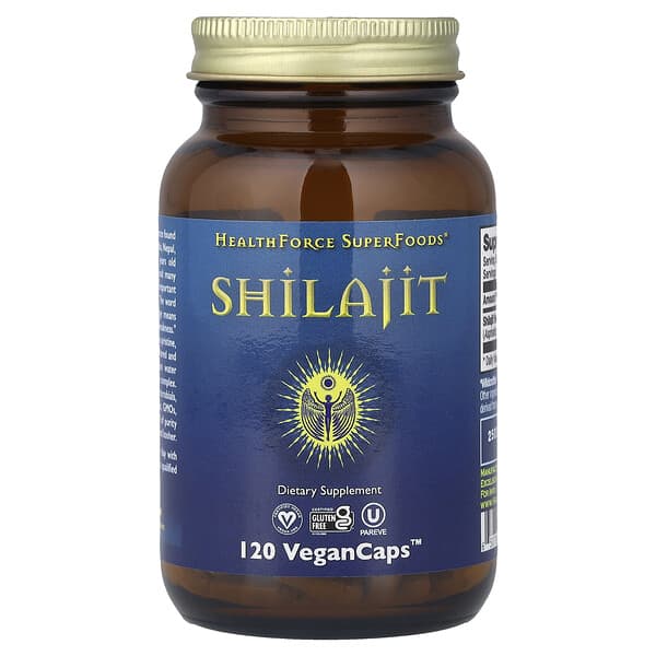 HealthForce Superfoods, Shilajit, 120 Vegan Caps (200 mg per Capsule)