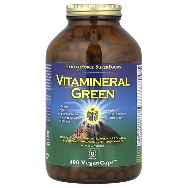 HealthForce Superfoods, Vitamineral Green®, 400 VeganCaps