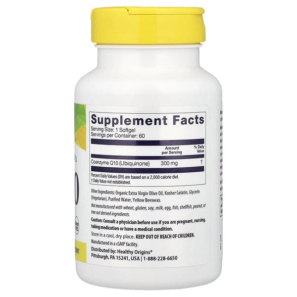 Alternative view of Healthy Origins, CoQ10, 300 mg, 60 Softgels