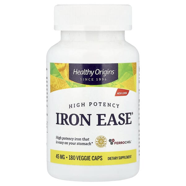 Healthy Origins, Iron Ease®, 45 mg, 180 Veggie Caps