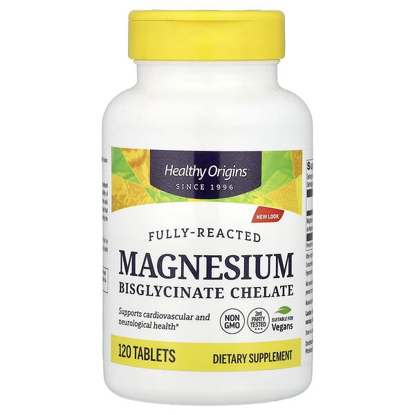 Healthy Origins, Magnesium Bisglycinate Chelate, 120 Tablets