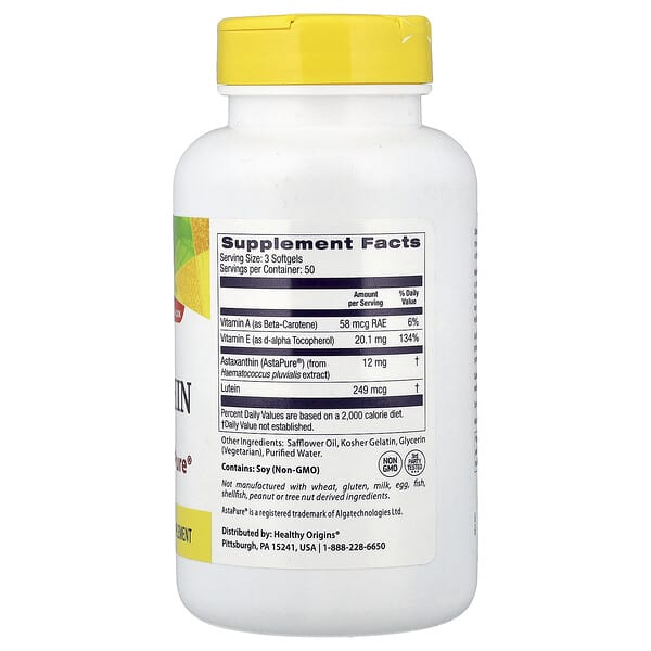 Alternative view of Healthy Origins, Natural Astaxanthin, 150 Softgels