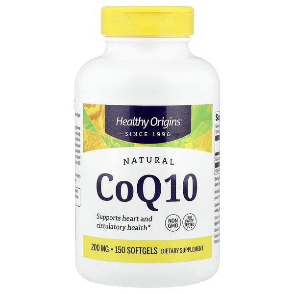 Healthy Origins, Natural, CoQ10, 200 mg, 150 Softgels