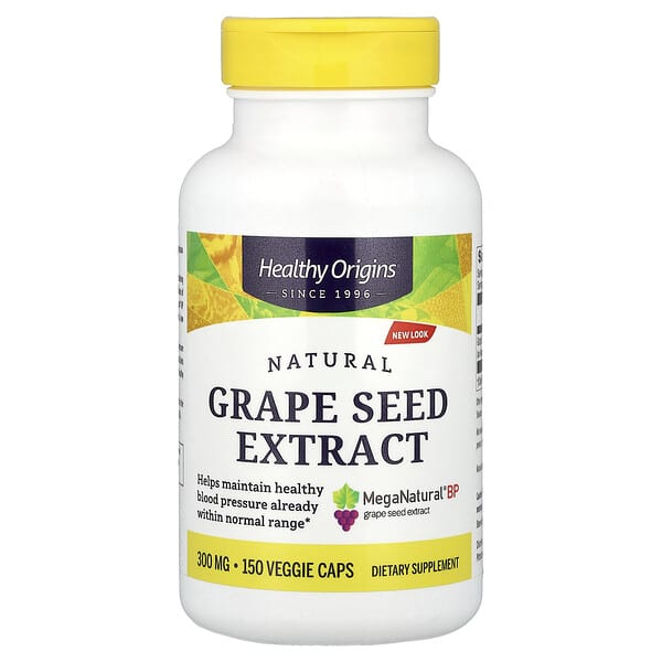 Healthy Origins, Natural Grape Seed Extract, 300 mg, 150 Veggie Caps