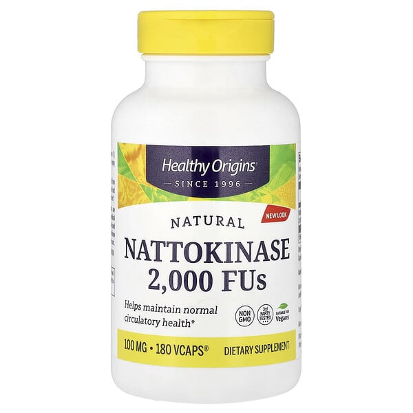 Healthy Origins, Natural Nattokinase, 100 mg (2,000 FUs), 180 Vcaps®
