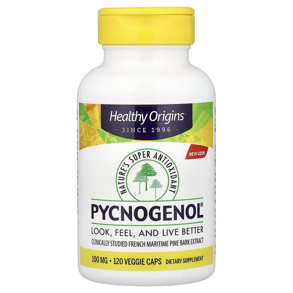 Healthy Origins, Pycnogenol®, 100 mg, 120 Veggie Caps