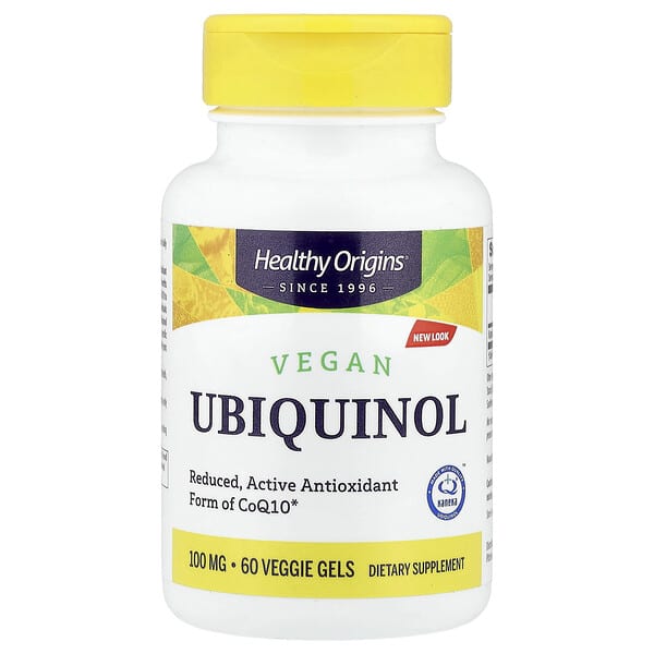 Healthy Origins, Vegan Ubiquinol, 100 mg, 60 Veggie Gels