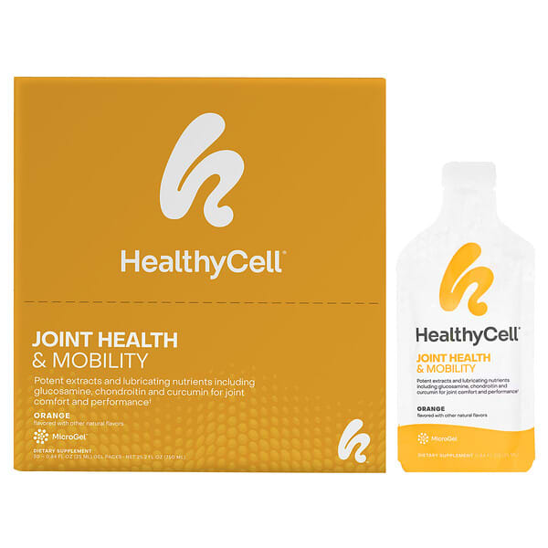 HealthyCell, Joint Health & Mobility, Orange, 30 Gel Packs, 0.84 fl oz (25 ml) Each