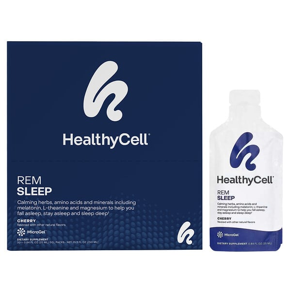 HealthyCell, REM Sleep, Cherry, 30 Gel Packs, 0.84 fl oz (25 ml) Each