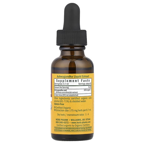 Alternative view of Herb Pharm, Ashwagandha, 1 fl oz (30 ml)