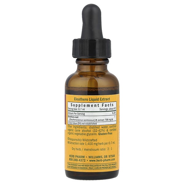 Alternative view of Herb Pharm, Eleuthero, 1 fl oz (30 ml)