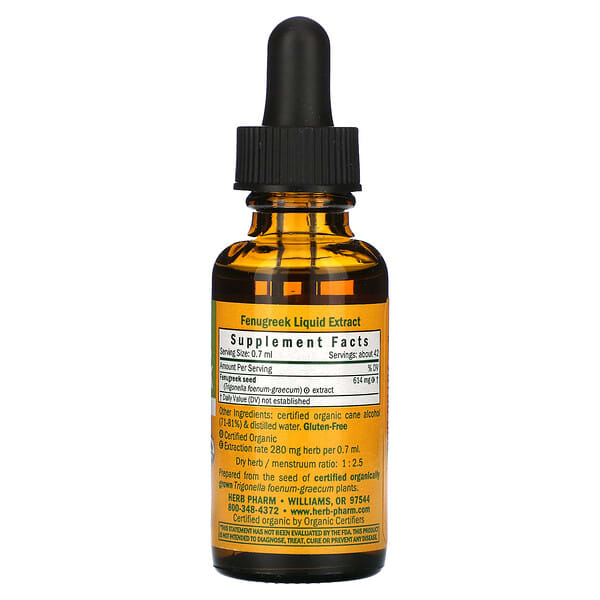 Herb Pharm, Fenugreek, 1 fl oz (30 ml) 2 Herb Pharm, Fenugreek, 1 fl oz (30 ml) - Ảnh 2