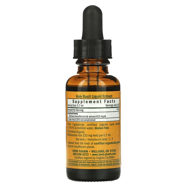 Alternative view of Herb Pharm, Holy Basil, 1 fl oz (30 ml)