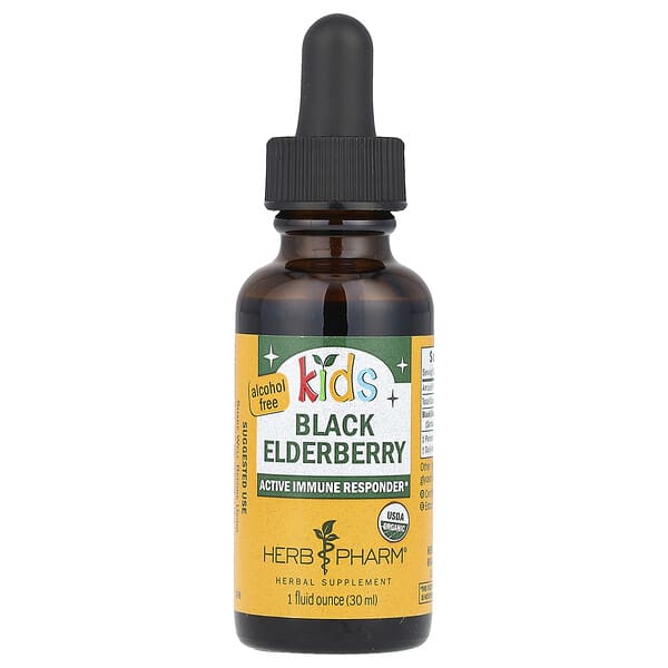 Herb Pharm, Kids Black Elderberry, Alcohol Free, 1 fl oz (30 ml)