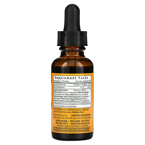 Alternative view of Herb Pharm, Kids, Cough Crusader, 1 fl oz (30 ml)