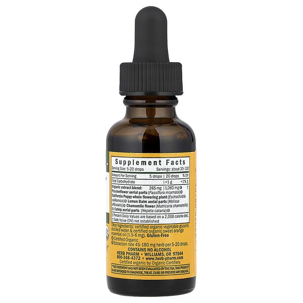 Alternative view of Herb Pharm, Kids, Fast Asleep™, Alcohol Free, 1 fl oz (30 ml)