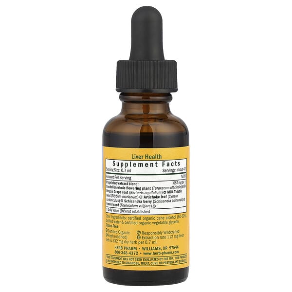 Alternative view of Herb Pharm, Liver Health, 1 fl oz (30 ml)