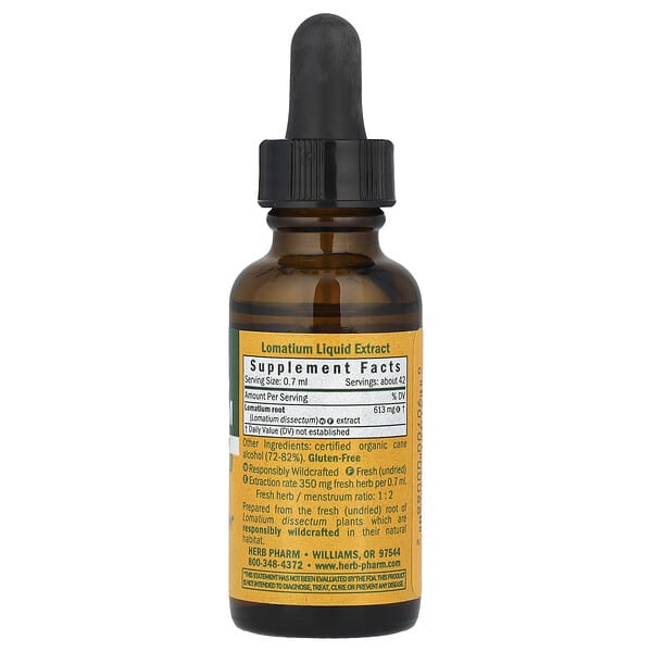 Alternative view of Herb Pharm, Lomatium, 1 fl oz (30 ml)