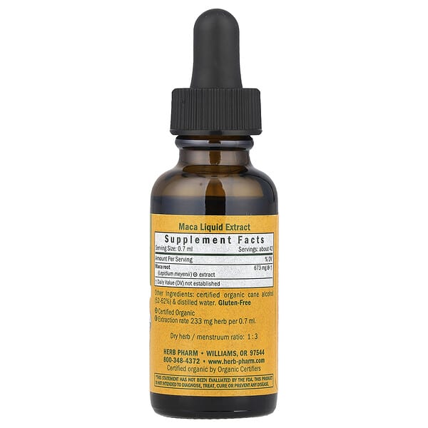 Alternative view of Herb Pharm, Maca, 1 fl oz (30 ml)