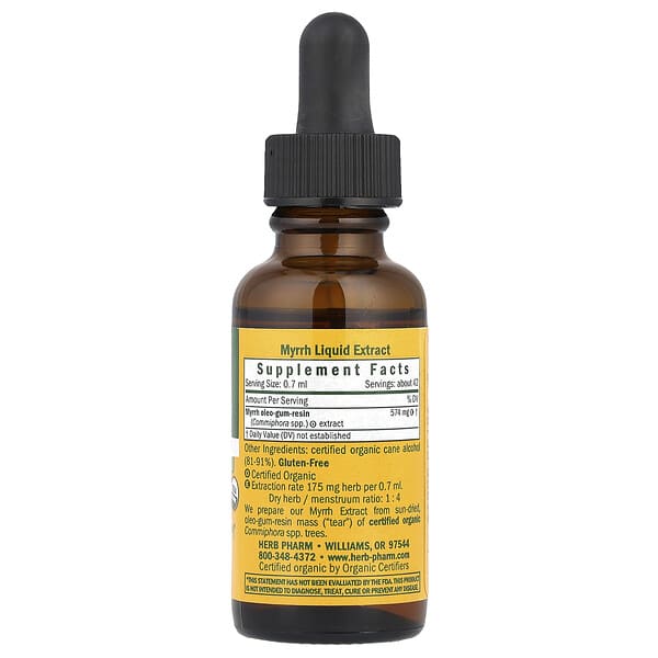 Alternative view of Herb Pharm, Myrrh, 1 fl oz (30 ml)