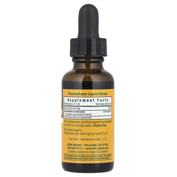 Alternative view of Herb Pharm, Passionflower, 1 fl oz (30 ml)