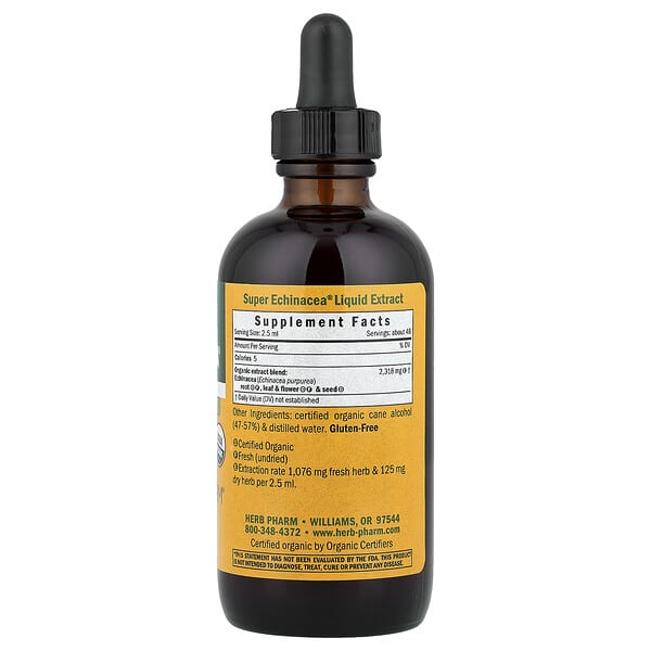Herb Pharm, Super Echinacea®, 4 fl oz (120 ml) 2 Herb Pharm, Super Echinacea®, 4 fl oz (120 ml) - Ảnh 2
