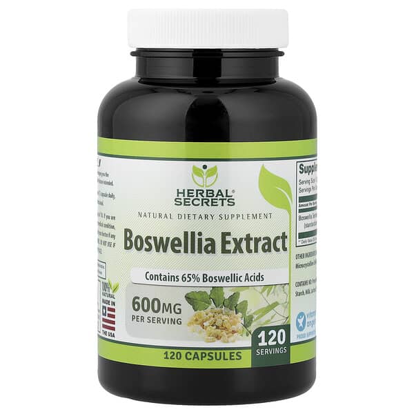 Herbal Secrets, Boswellia Extract, 600 mg, 120 Capsules
