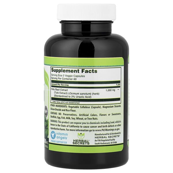 Herbal Secrets, Holy Basil, 120 Veggie Capsules (500 mg per Capsule) 2 Herbal Secrets, Holy Basil, 120 Veggie Capsules (500 mg per Capsule) - Ảnh 2