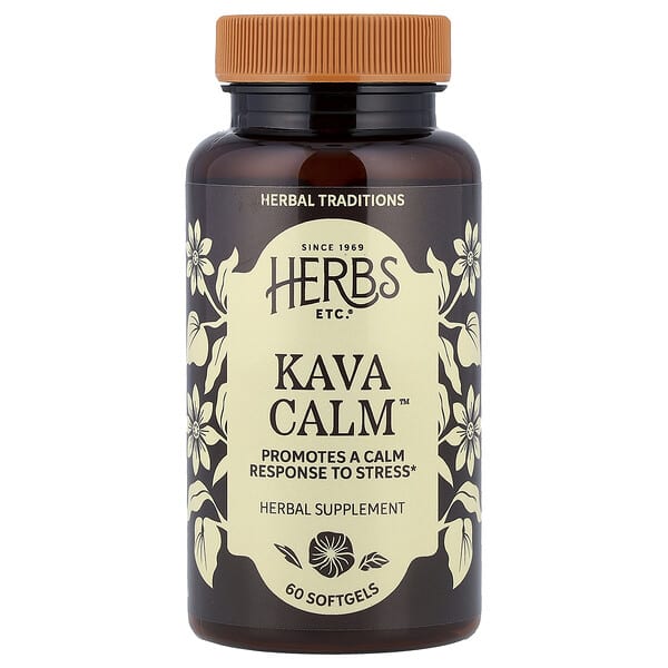 Herbs Etc., Kava Calm™, 60 Softgels