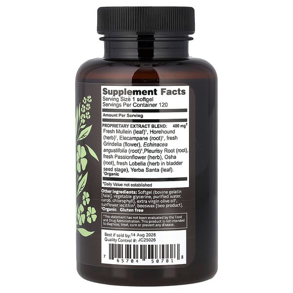 Alternative view of Herbs Etc., Lung Tonic™, 120 Softgels