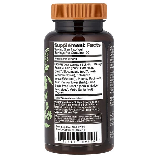 Alternative view of Herbs Etc., Lung Tonic™, 60 Softgels