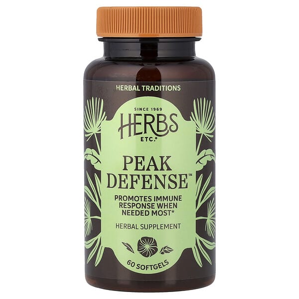 Herbs Etc., Peak Defense™, 60 Softgels