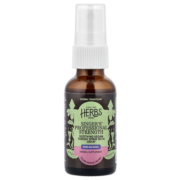 Herbs Etc., Singer's®, Non Alcohol, 1 fl oz (30 ml)