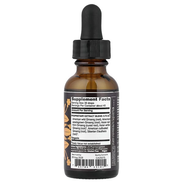 Alternative view of Herbs Etc., Ultimate Ginseng™, 1 fl oz (30 ml)