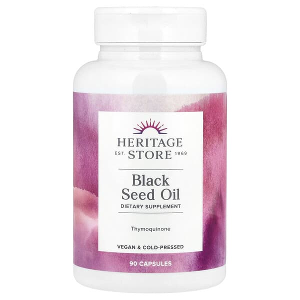 Heritage Store, Black Seed Oil, 90 Capsules (650 mg per Capsule)