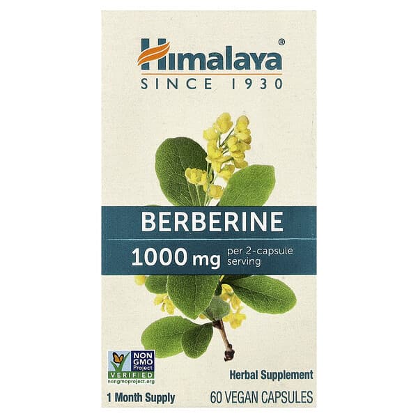 Himalaya, Berberine, 60 Vegan Capsules  (500 mg per Capsule)