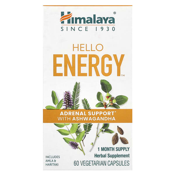 Himalaya, Hello Energy, Adrenal Support with Ashwagandha, 60 Vegetarian Capsules 4 Himalaya, Hello Energy, Adrenal Support with Ashwagandha, 60 Vegetarian Capsules