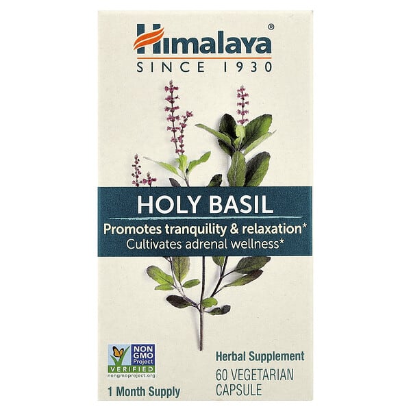 Himalaya, Holy Basil, 60 Vegetarian Capsules