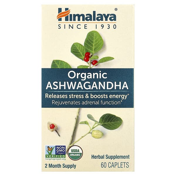 Himalaya, Organic Ashwagandha, 60 Caplets