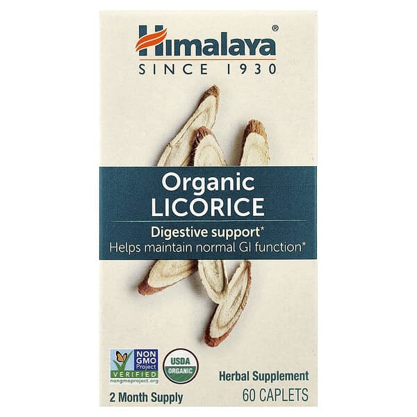 Himalaya, Organic Licorice, Digestive Support, 60 Caplets
