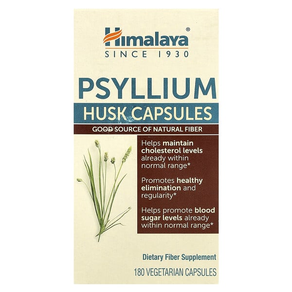 Himalaya, Psyllium Husk Capsules, 180 Vegetarian Capsules