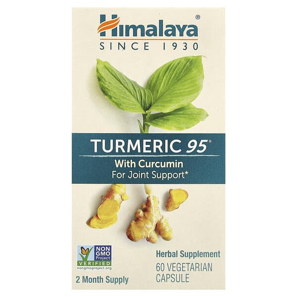 Himalaya, Turmeric 95® with Curcumin, 60 Vegetarian Capsules