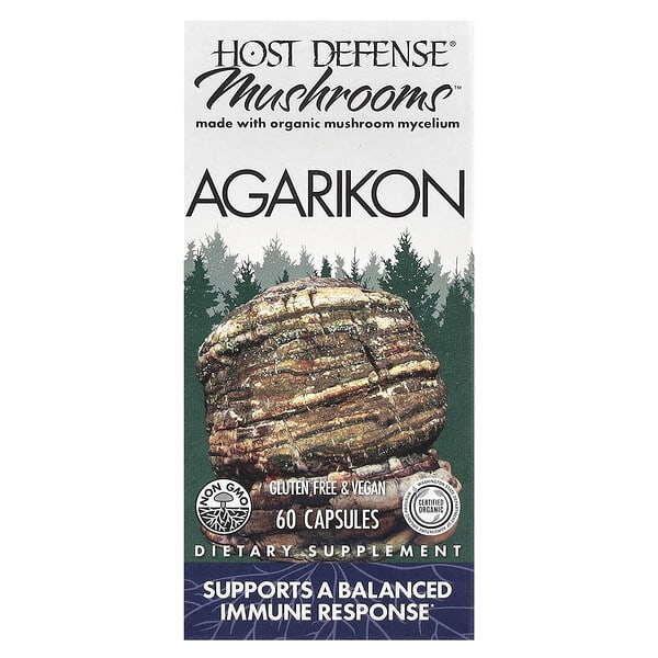 Host Defense, Mushrooms™, Agarikon, 60 Capsules (500 mg per Capsule)