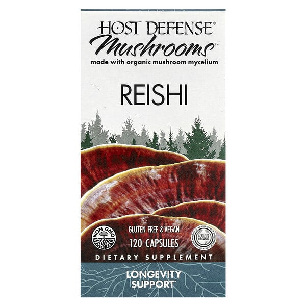 Host Defense, Mushrooms™, Reishi, 120 Capsules