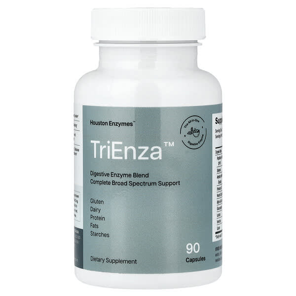 Houston Enzymes, TriEnza™, Digestive Enzyme Blend, 90 Capsules
